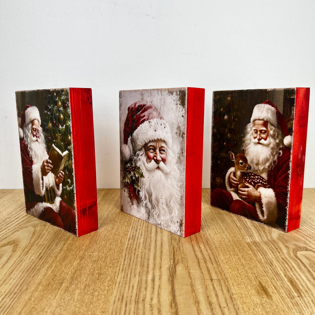 Santa Wood Block - 3 Styles