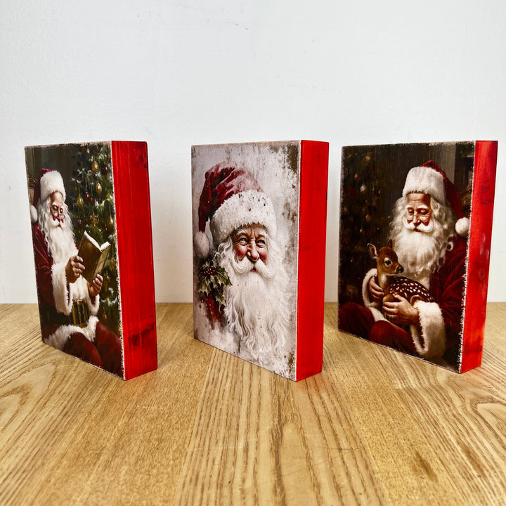 Santa Wood Block - 3 Styles