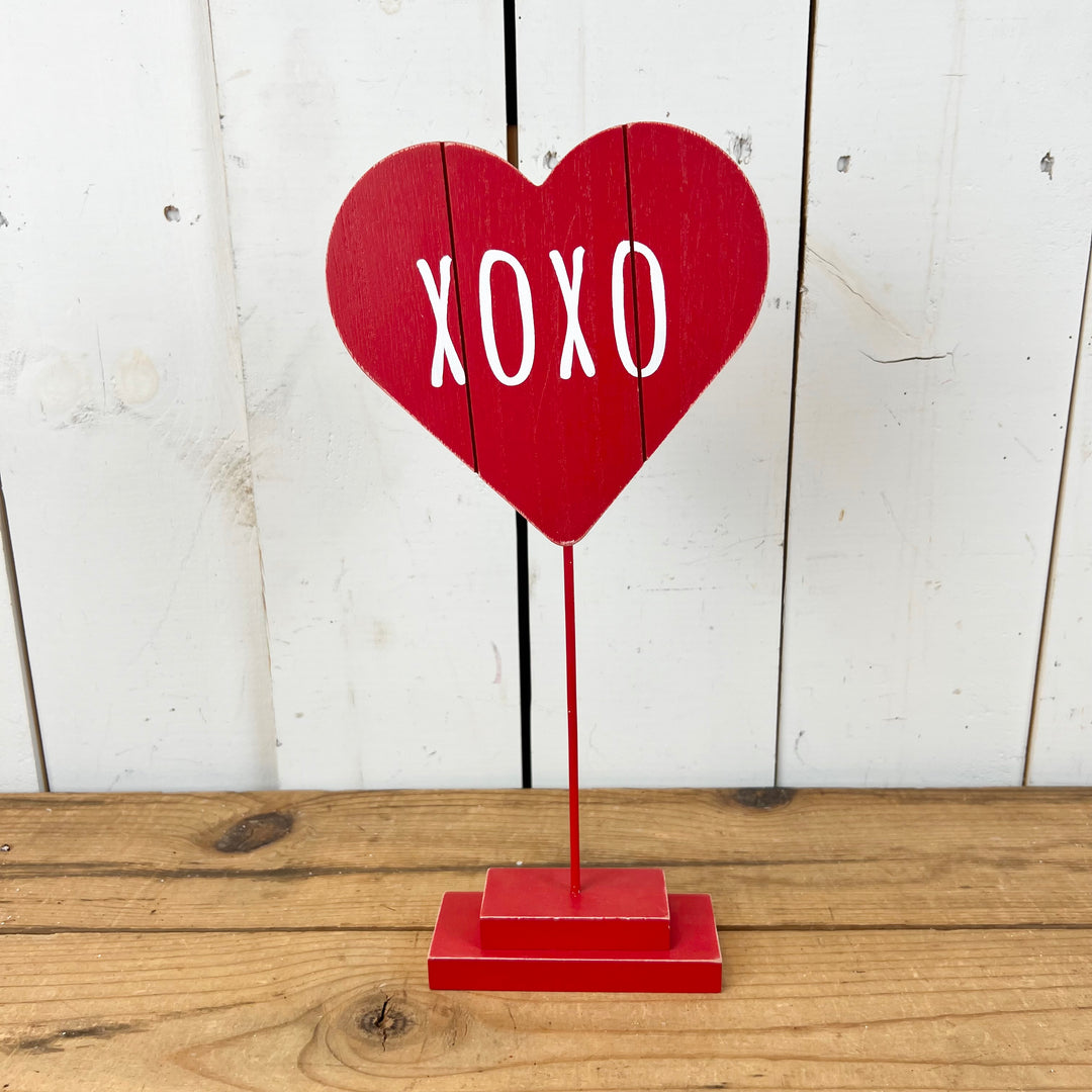 Valentine’s Day Wooden Heart on Stand