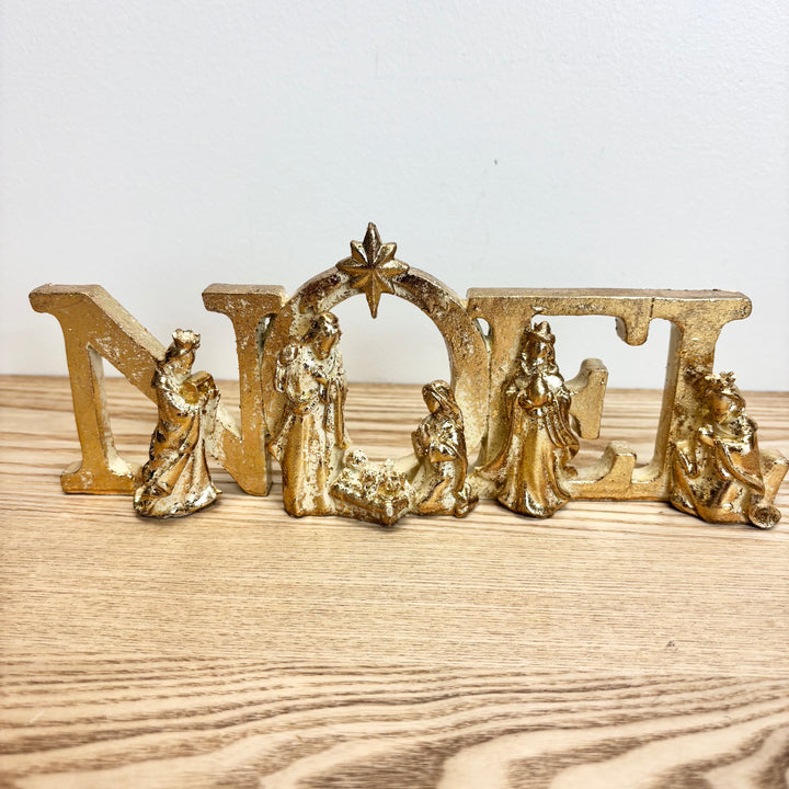 Noel & Peace Sculpted Nativity Signs