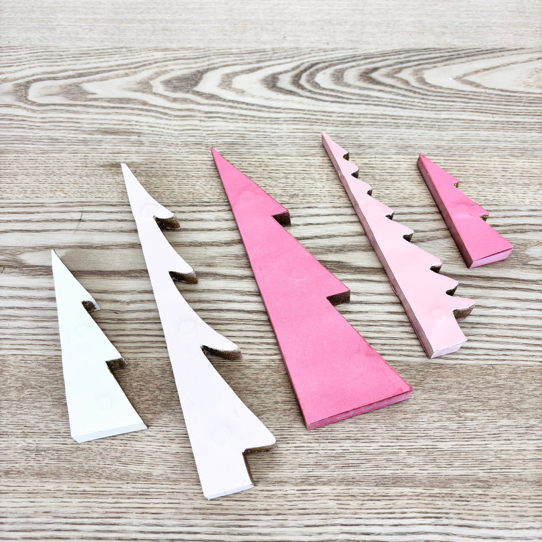 Paper Folding Honeycomb Trees - Set of 5