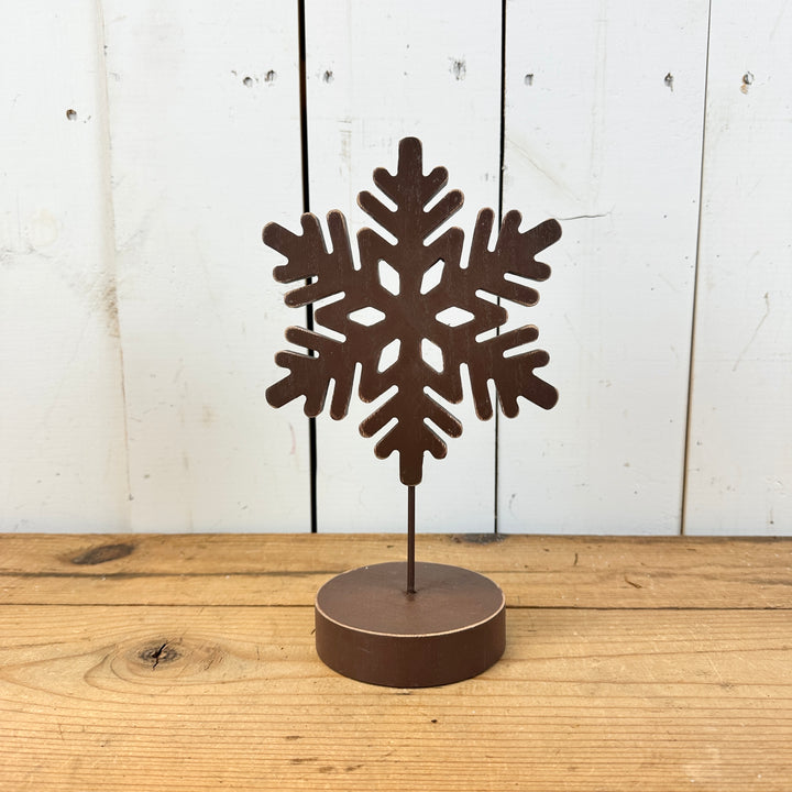 Brown Snowflakes on Stands