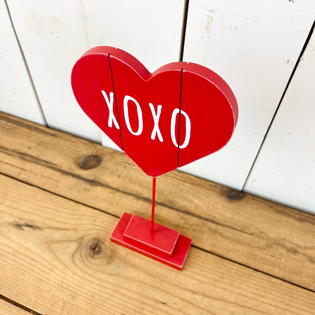 Valentine’s Day Wooden Heart on Stand