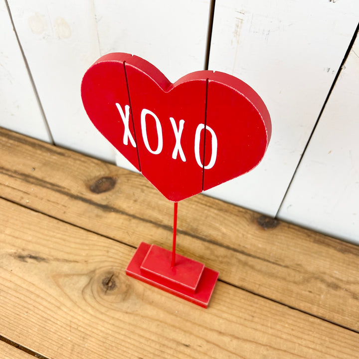Valentine’s Day Wooden Heart on Stand