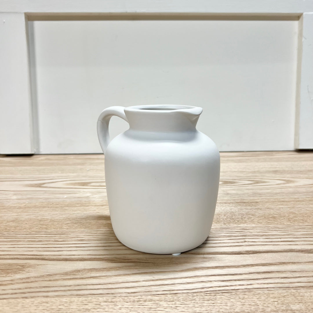 White Ceramic Pitcher