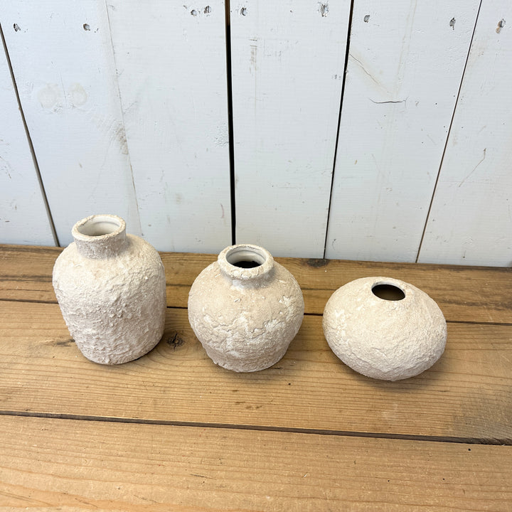 Textured Bud Vases Set of 3