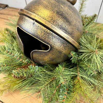 Gold Jingle Bell & Pine Candle Ring Table Design Kit