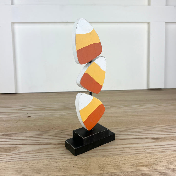 Wood Candy Corn on Stand