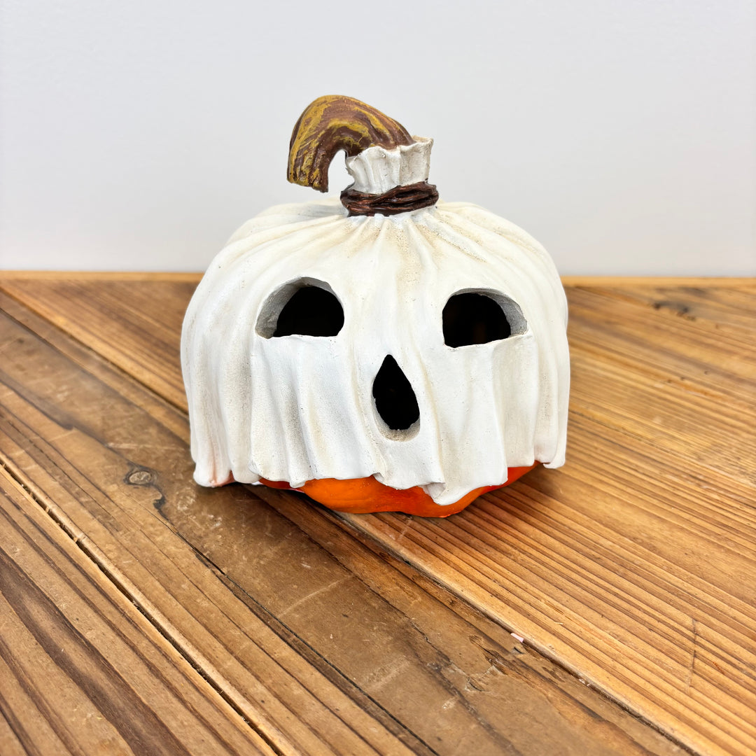 Lighted Ghost Pumpkins - 3 Sizes