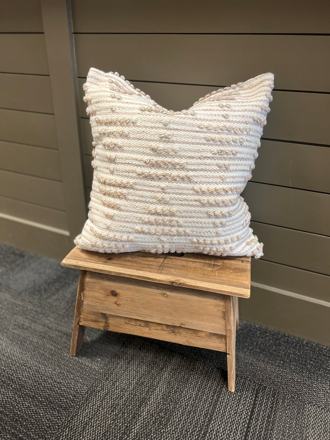 Cream Patterened Pillow