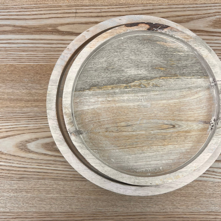 Round Mango Wood Trays - 2 Sizes