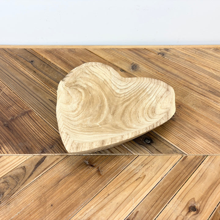 Hand-Carved Wood Heart Bowl