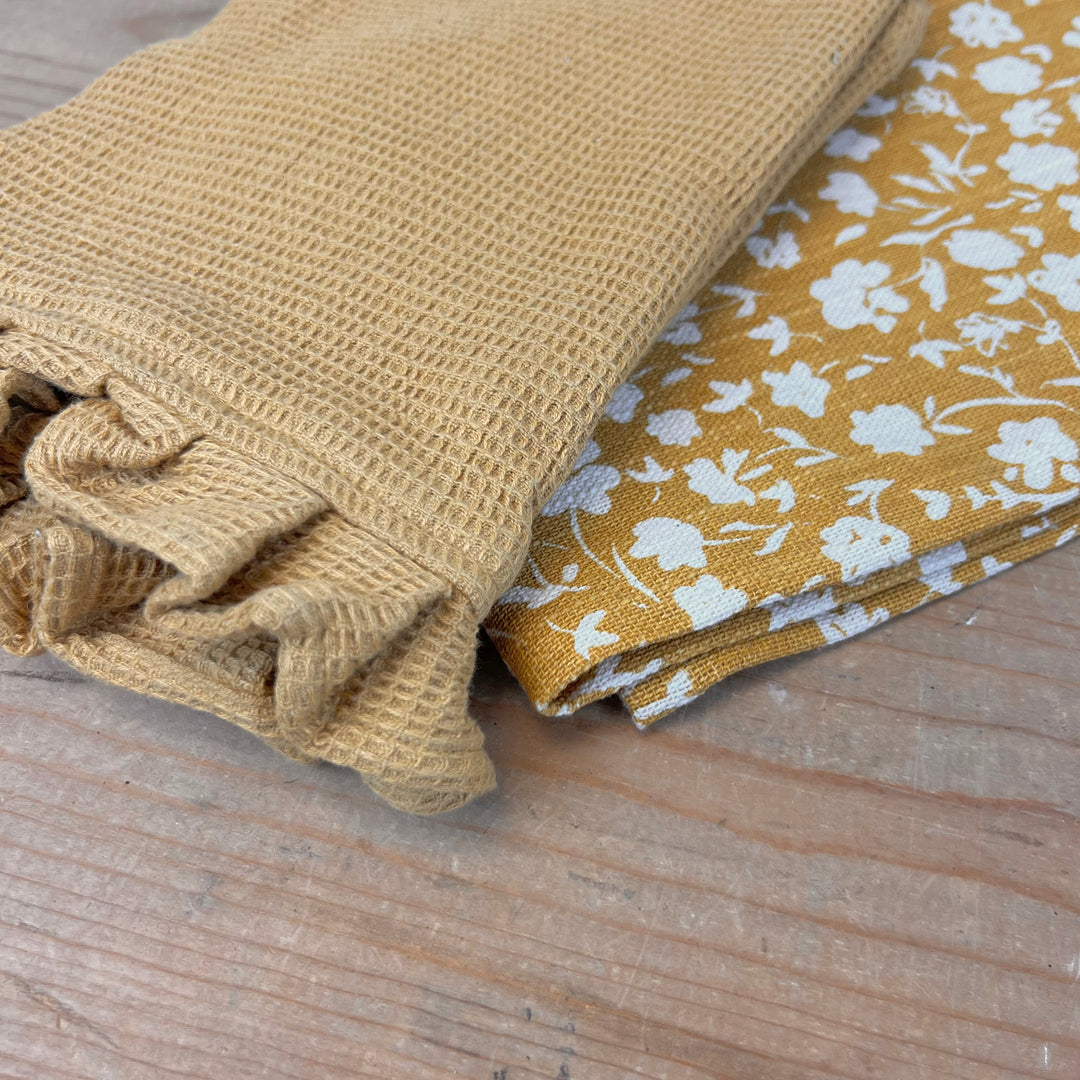 Mustard Tea Towel Set of 2