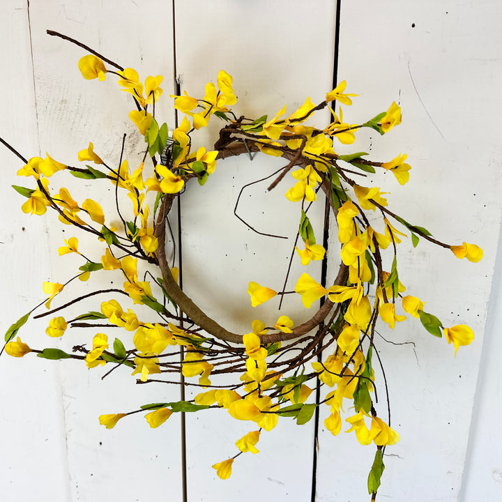 6" Forsythia Candle Ring
