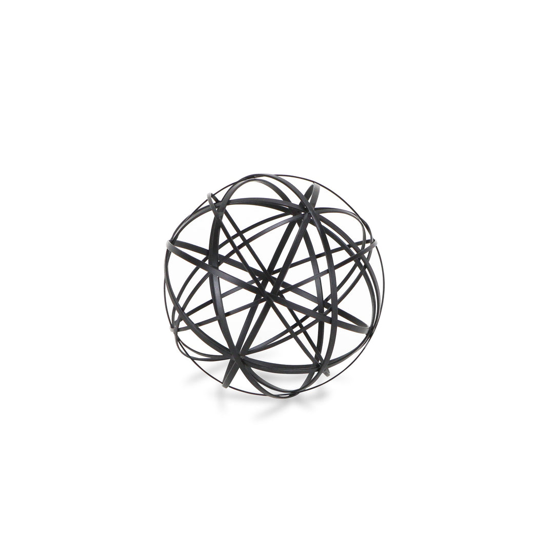 Woven Style Metal Decor Orb