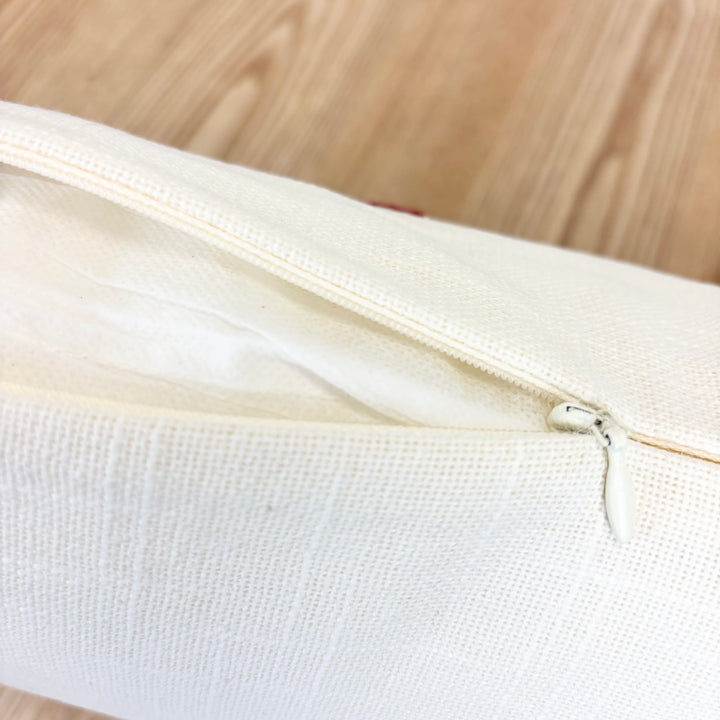 "Merry" Embroidered Lumbar Pillow