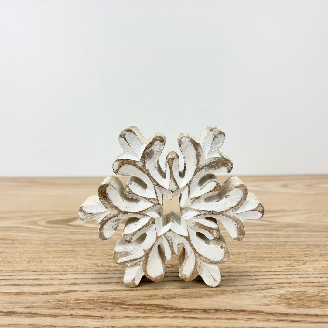 Wooden Distressed Snowflakes