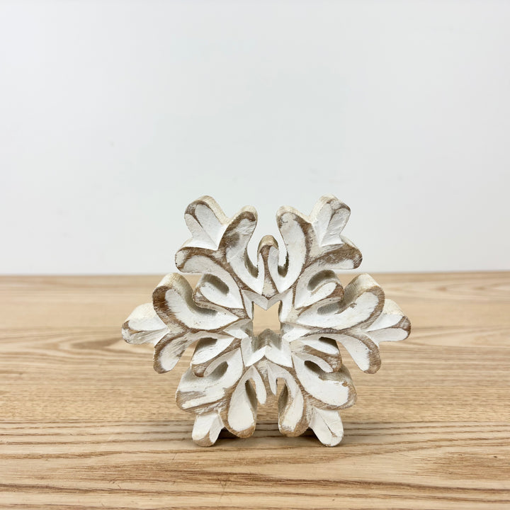 Wooden Distressed Snowflakes
