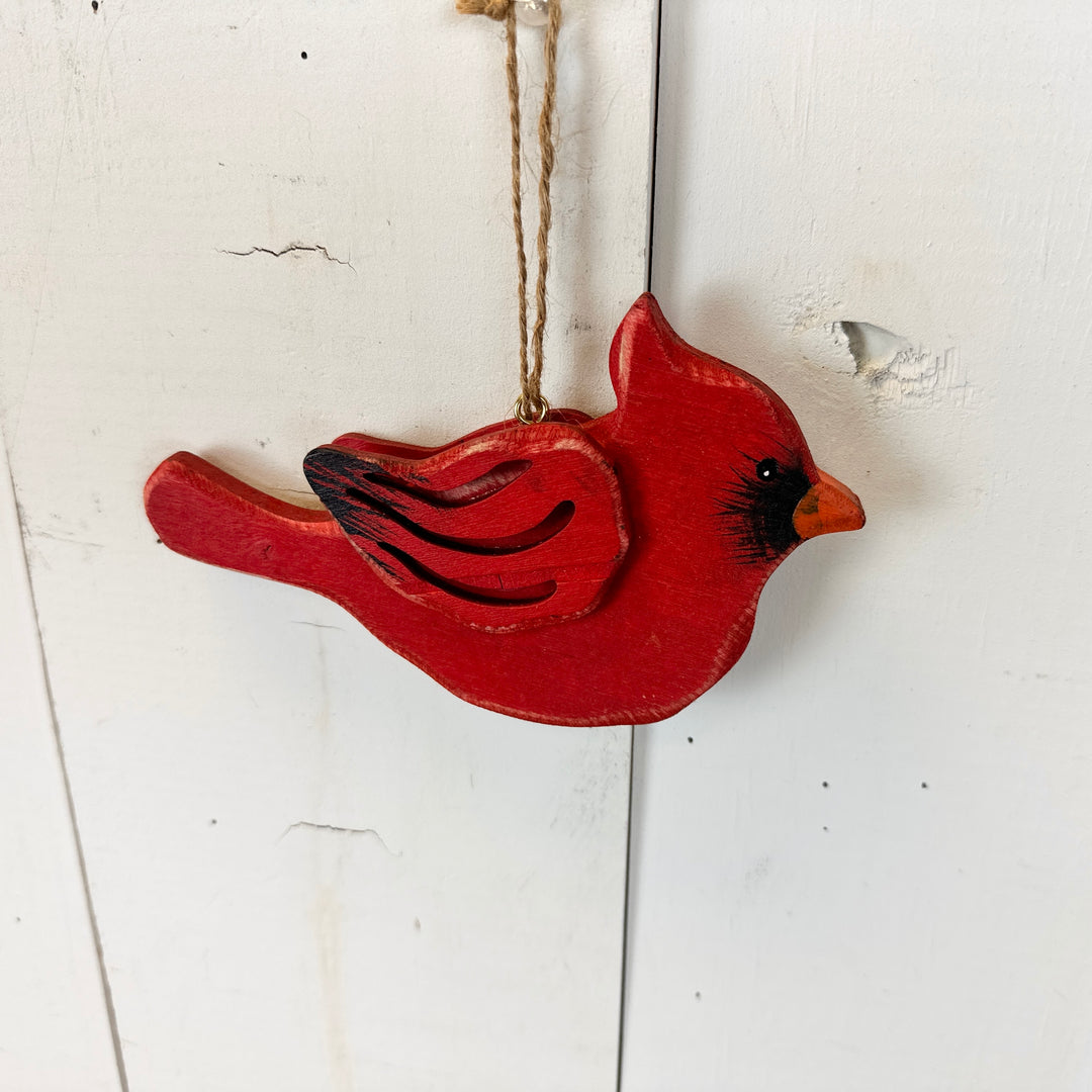 Wooden Cardinal Ornament