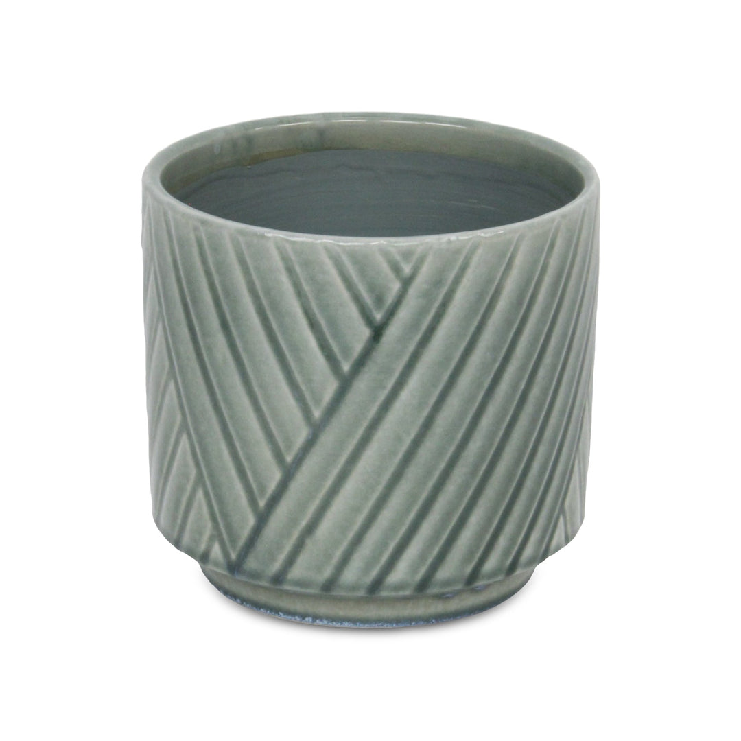 Crossed Diagonal Pattern Planter