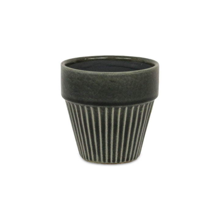 Tapered Patterned Ceramic Planter