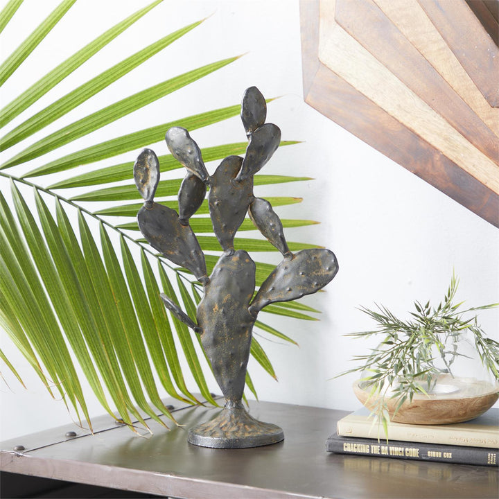 Metal Cactus Sculpture