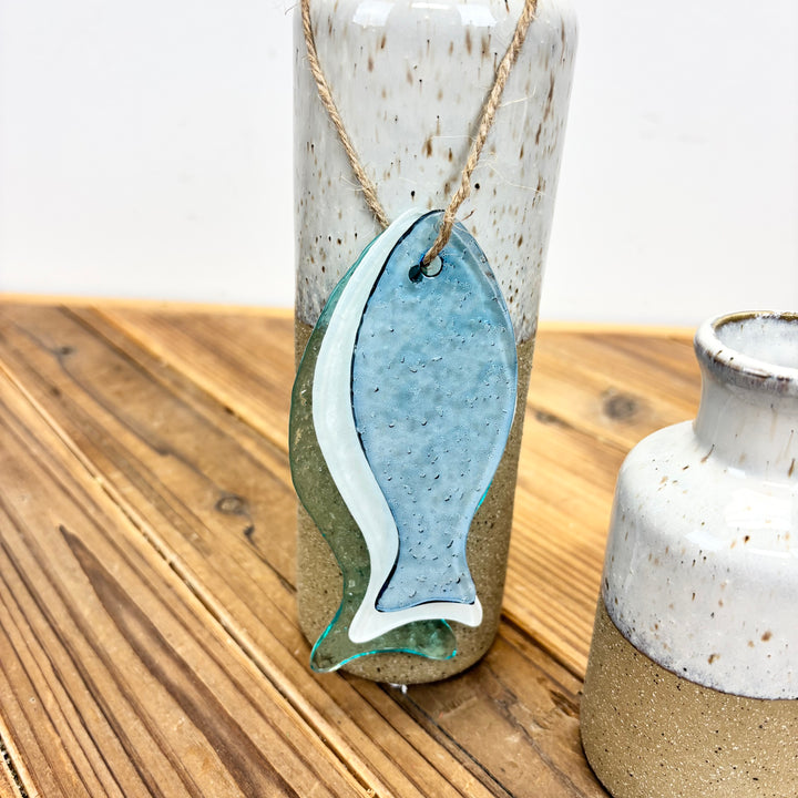 Glass Fish on Jute