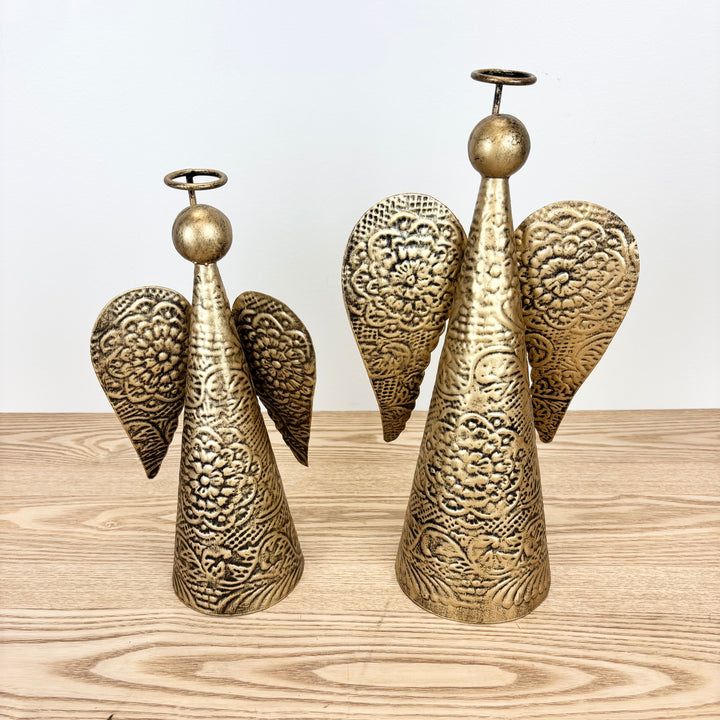 Gold Embossed Metal Angel - 2 Sizes