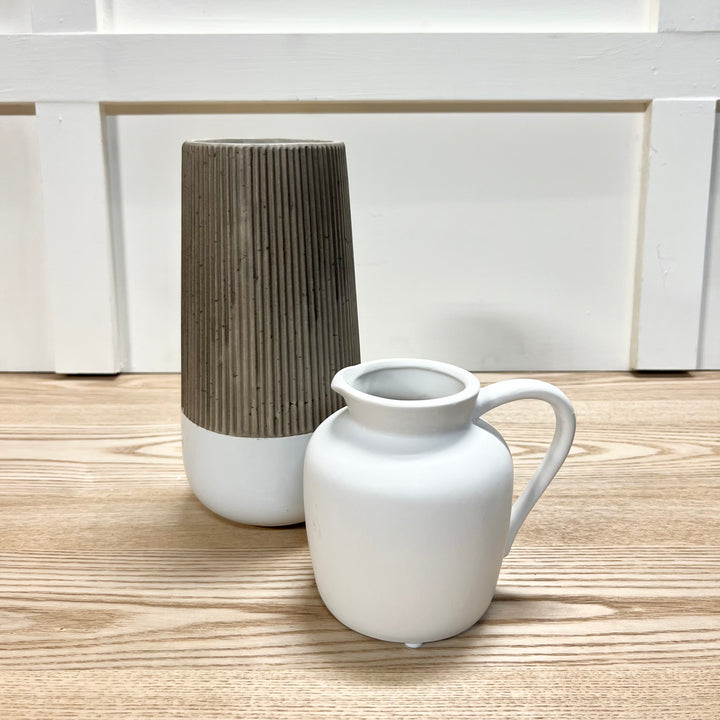 White Ceramic Pitcher