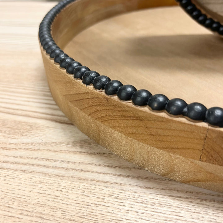Wood Beaded Trays