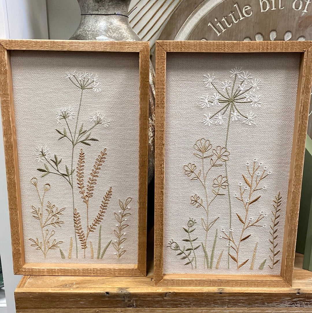Canvas Wildflower Print Set