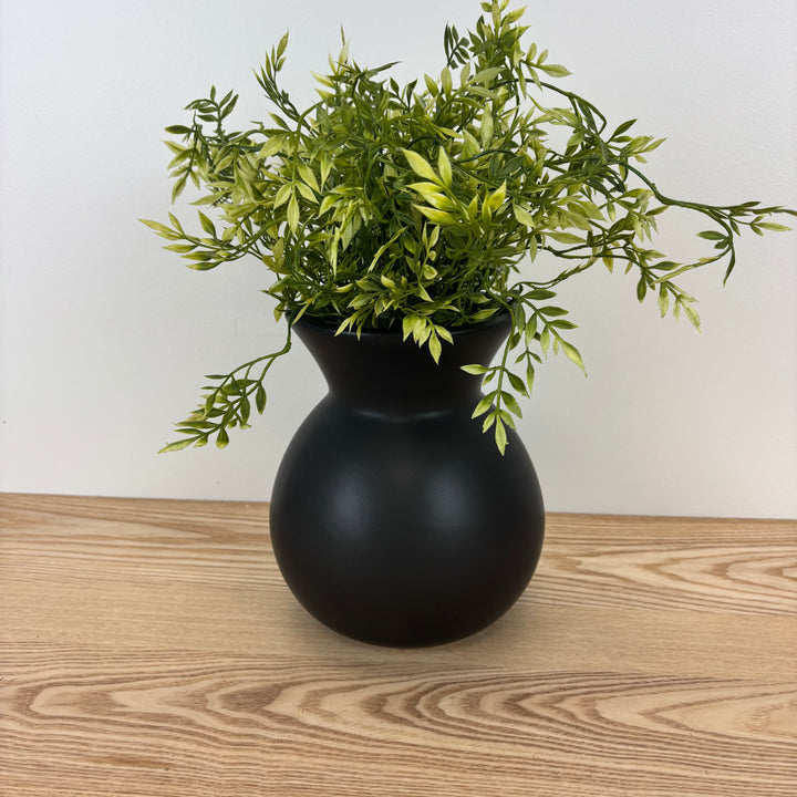 Round Black Vase