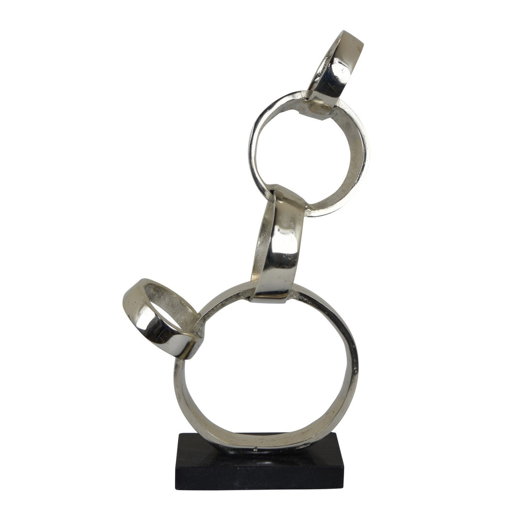 Circle Sculpture On Base, 2 finishes