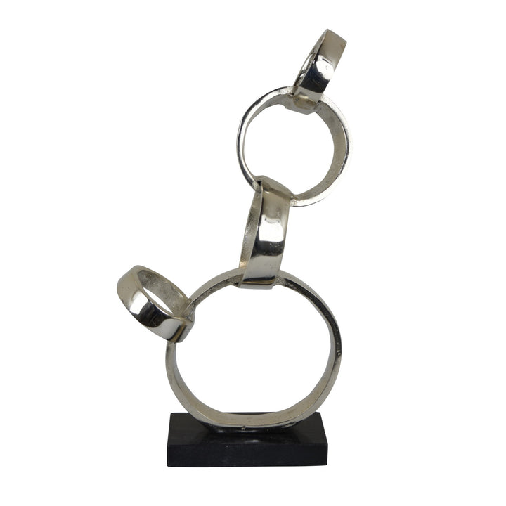 Circle Sculpture On Base, 2 finishes