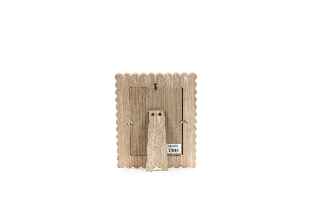 Wood Scallop Photo Frame, 4 sizes, 5 colors