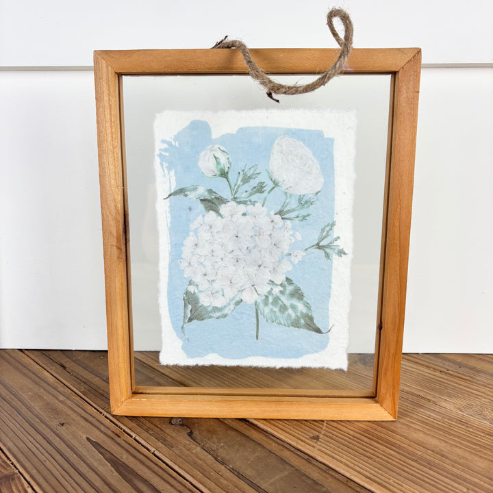 Recycled Paper Hydrangea Gallery Print - 4 Styles