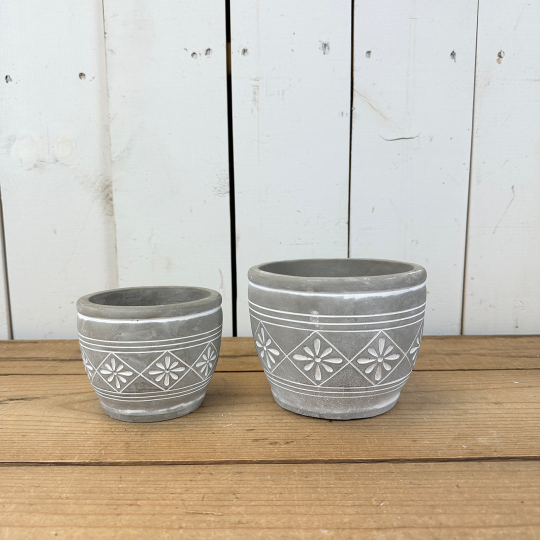 Cement Floral Pots