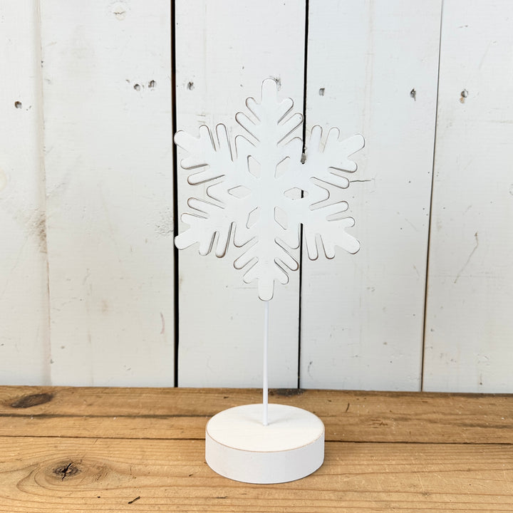 White Snowflakes on Stands