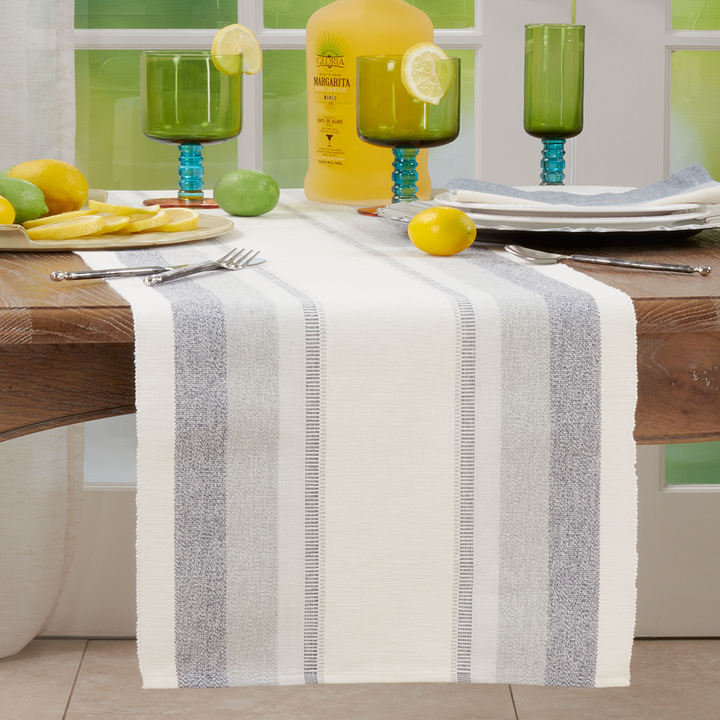 Ribbed Stripe Table Runner