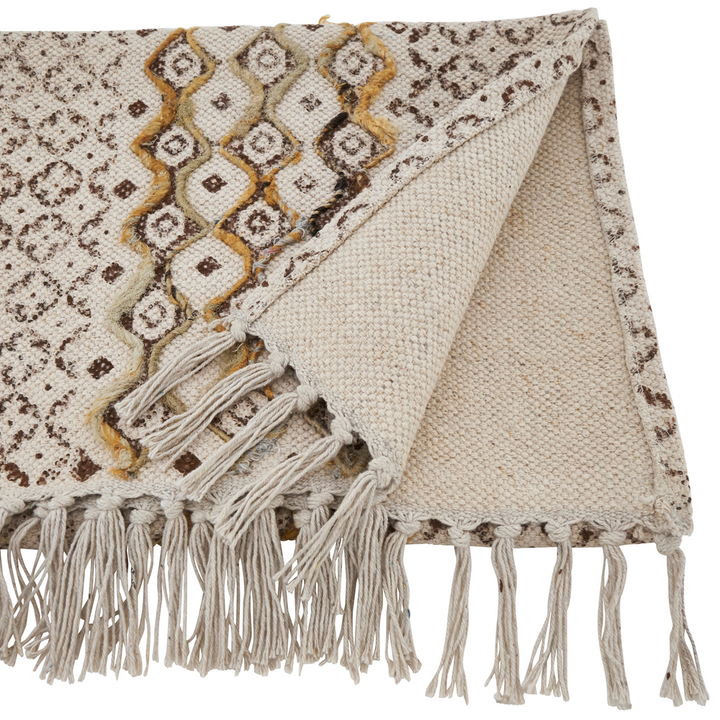 Embroidered Block Print Table Runner