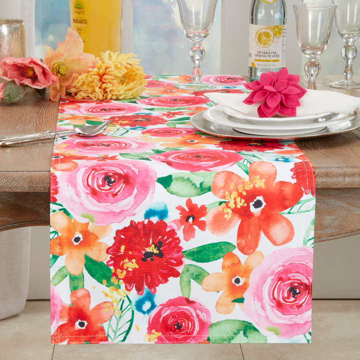 Santa Monica Floral Table Runner