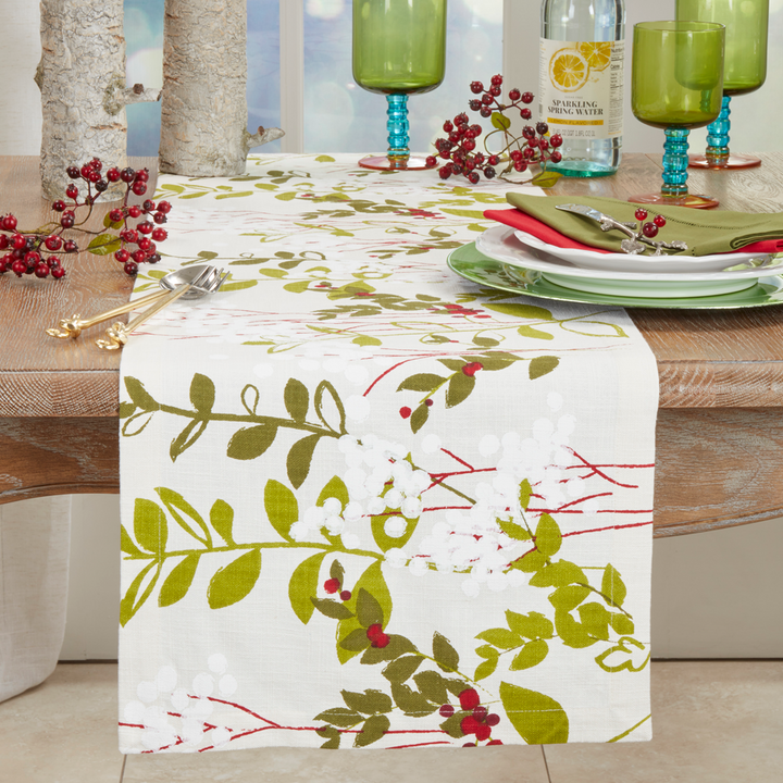 Holiday Botanical Table Runner