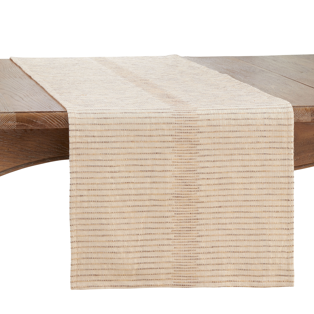 Shimmering Striped Table Runner