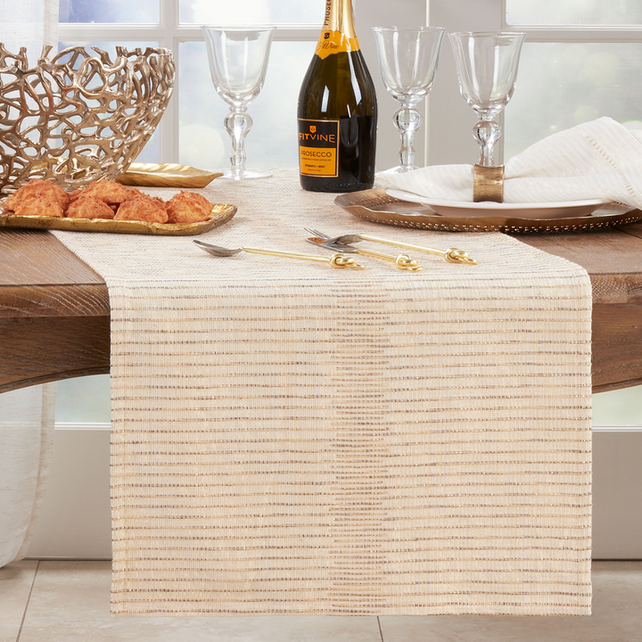 Shimmering Striped Table Runner