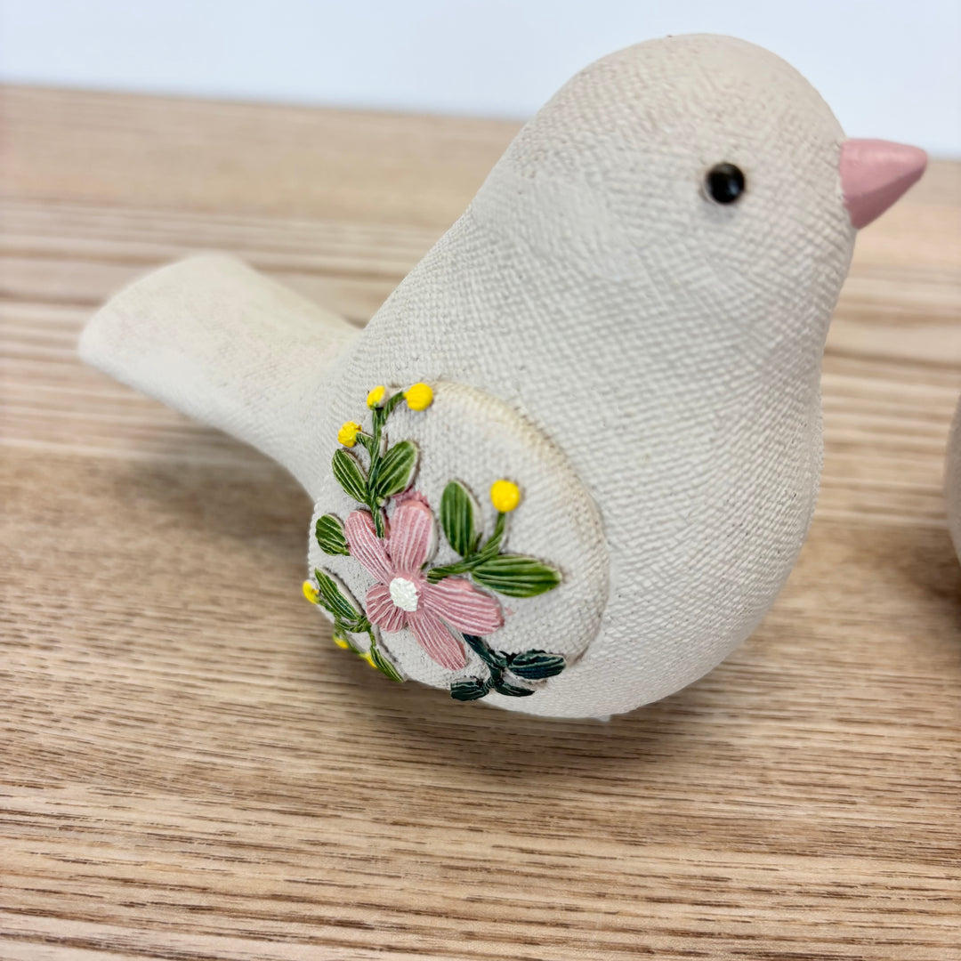 Floral Embossed Bird Set