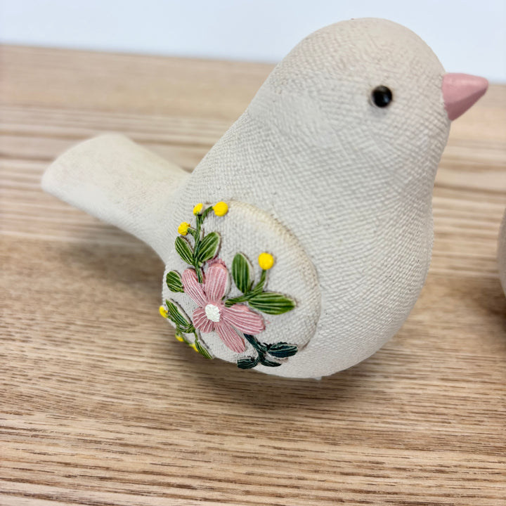 Floral Embossed Bird Set