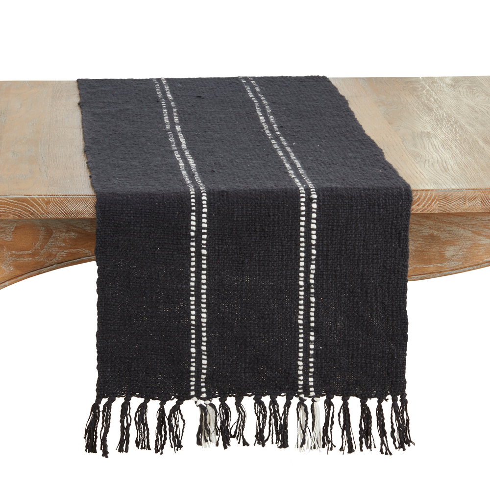 Stitched Line Table Runner. 3 colors available