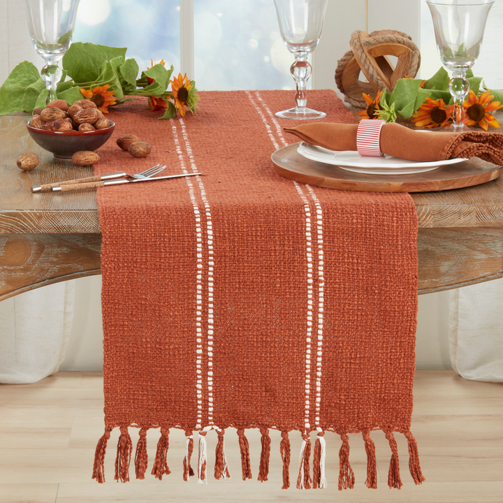 Stitched Line Table Runner. 3 colors available