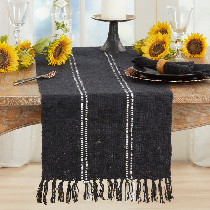 Stitched Line Table Runner. 3 colors available