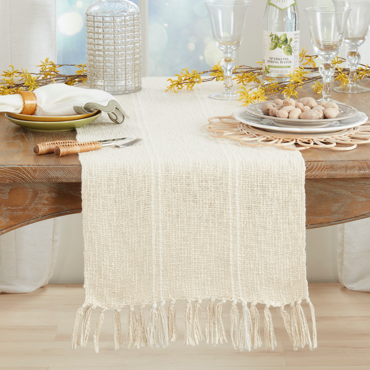 Stitched Line Table Runner. 3 colors available